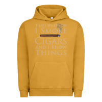 Pigment Peanut Butter That's What I Do I Smoke Cigars And I Know Things Urban Hoodie - longCreatives