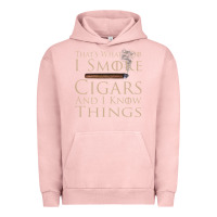 Pigment Salmon That's What I Do I Smoke Cigars And I Know Things Urban Hoodie - longCreatives