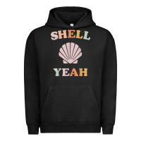 Pigment Black vintage retro shell yeah beach tropical vacation gifts t shirt Urban Hoodie - longCreatives