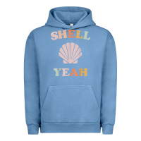 Pigment Pebble Blue vintage retro shell yeah beach tropical vacation gifts t shirt Urban Hoodie - longCreatives