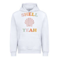 White vintage retro shell yeah beach tropical vacation gifts t shirt Urban Hoodie - longCreatives