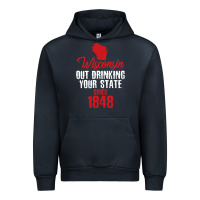 Navy Wisconsin Out Drinking Your State Since 1848 Urban Hoodie - longCreatives