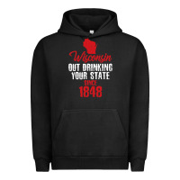 Pigment Black Wisconsin Out Drinking Your State Since 1848 Urban Hoodie - longCreatives