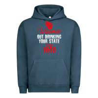 Pigment Midnight Navy Wisconsin Out Drinking Your State Since 1848 Urban Hoodie - longCreatives