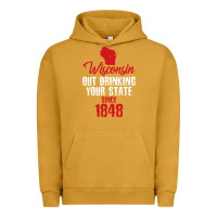 Pigment Peanut Butter Wisconsin Out Drinking Your State Since 1848 Urban Hoodie - longCreatives
