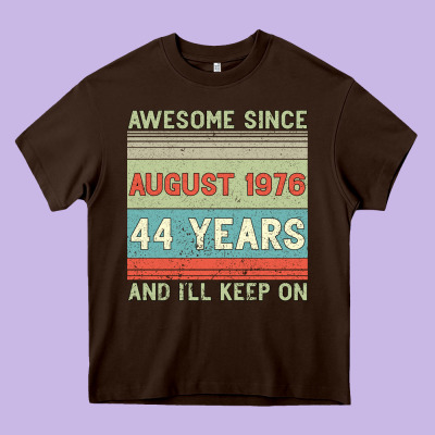 Awesome Since August 1976 44 Years And I Ll Keep On Heavy Core Tee Designed By Bettercallsaul