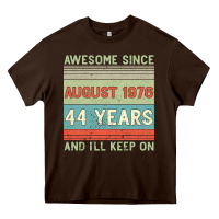 Chocolate Brown awesome since august 1976 44 years and i ll keep on Heavy Core Tee - Bettercallsaul