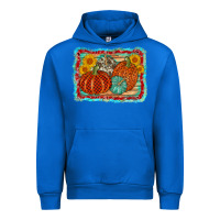 Cobalt pumpkin sunflower Urban Hoodie - AdoDesignShop