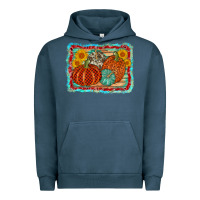 Pigment Midnight Navy pumpkin sunflower Urban Hoodie - AdoDesignShop
