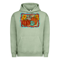 Pigment Oil Green pumpkin sunflower Urban Hoodie - AdoDesignShop