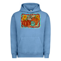Pigment Pebble Blue pumpkin sunflower Urban Hoodie - AdoDesignShop