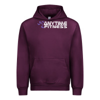Mauve Wine Anytimes Fitness Urban Hoodie - longCreatives
