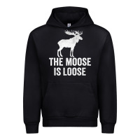 Black The Moose Is Loose Alaska Moose Urban Hoodie - longCreatives