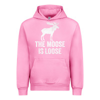 Fuchsia Pink The Moose Is Loose Alaska Moose Urban Hoodie - longCreatives