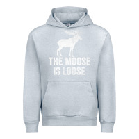 Heather Grey The Moose Is Loose Alaska Moose Urban Hoodie - longCreatives