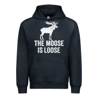 Navy The Moose Is Loose Alaska Moose Urban Hoodie - longCreatives
