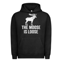 Pigment Black The Moose Is Loose Alaska Moose Urban Hoodie - longCreatives