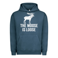 Pigment Midnight Navy The Moose Is Loose Alaska Moose Urban Hoodie - longCreatives