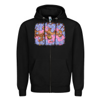 Black easter butterfly leopard background Zipper Hoodie - Artiststas