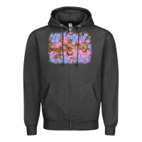 Easter Butterfly Leopard Background Zipper Hoodie | Teevron