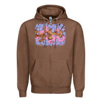 Chestnut easter butterfly leopard background Zipper Hoodie - Artiststas