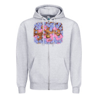 Heather Grey easter butterfly leopard background Zipper Hoodie - Artiststas