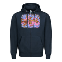 Navy easter butterfly leopard background Zipper Hoodie - Artiststas