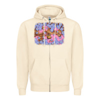 Sandshell easter butterfly leopard background Zipper Hoodie - Artiststas