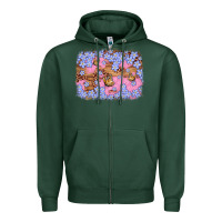 Sports Green easter butterfly leopard background Zipper Hoodie - Artiststas