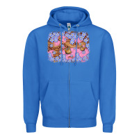 True Royal easter butterfly leopard background Zipper Hoodie - Artiststas