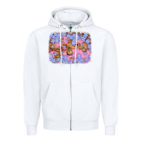 White easter butterfly leopard background Zipper Hoodie - Artiststas