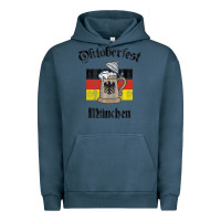Pigment Midnight Navy Oktoberfest München German Flag Beer Stein Urban Hoodie - longCreatives