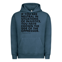 Pigment Midnight Navy human rights quote protest political Urban Hoodie - longCreatives