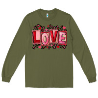 Army Green Valentine's Day love Long Sleeve Tee - FaDigitalArtStudio