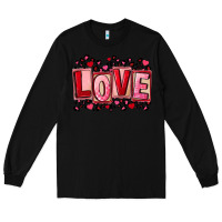 Black Valentine's Day love Long Sleeve Tee - FaDigitalArtStudio