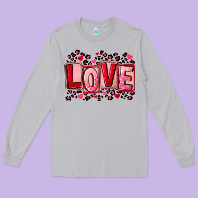 Valentine's Day Love Long Sleeve Tee Designed By Fadigitalartstudio