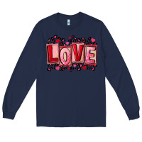 Navy Valentine's Day love Long Sleeve Tee - FaDigitalArtStudio