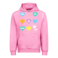Fuchsia Pink peanuts valentine candy heart Urban Hoodie - longCreatives