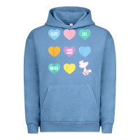 Pigment Pebble Blue peanuts valentine candy heart Urban Hoodie - longCreatives
