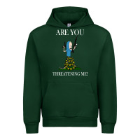 Forest Green Are You Threatening Me Funny Cartoon Halloween Urban Hoodie - longCreatives