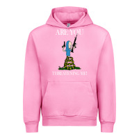 Fuchsia Pink Are You Threatening Me Funny Cartoon Halloween Urban Hoodie - longCreatives