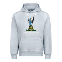 Heather Grey Are You Threatening Me Funny Cartoon Halloween Urban Hoodie - longCreatives