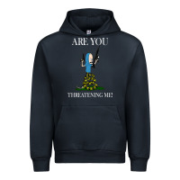 Navy Are You Threatening Me Funny Cartoon Halloween Urban Hoodie - longCreatives