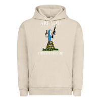 Pigment French Oak Are You Threatening Me Funny Cartoon Halloween Urban Hoodie - longCreatives