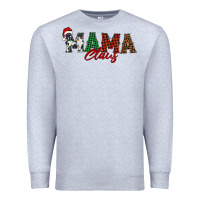 Heather Grey mama claus Premium Sweatshirt - BarkalooDesign