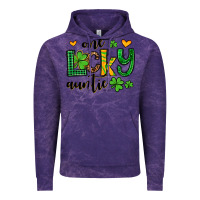 Cloud Purple One lucky auntie St. Patrick's Vintage Hoodie - OliviaCreatesArt