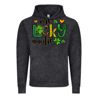 Vintage Black One lucky auntie St. Patrick's Vintage Hoodie - OliviaCreatesArt