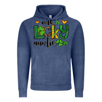 Vintage Denim One lucky auntie St. Patrick's Vintage Hoodie - OliviaCreatesArt