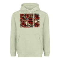 Matcha christmas leopard cowhide background Heavyweight Hoodie - BarkalooDesign