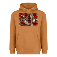 Christmas Leopard Cowhide Background Heavyweight Hoodie | Teevron